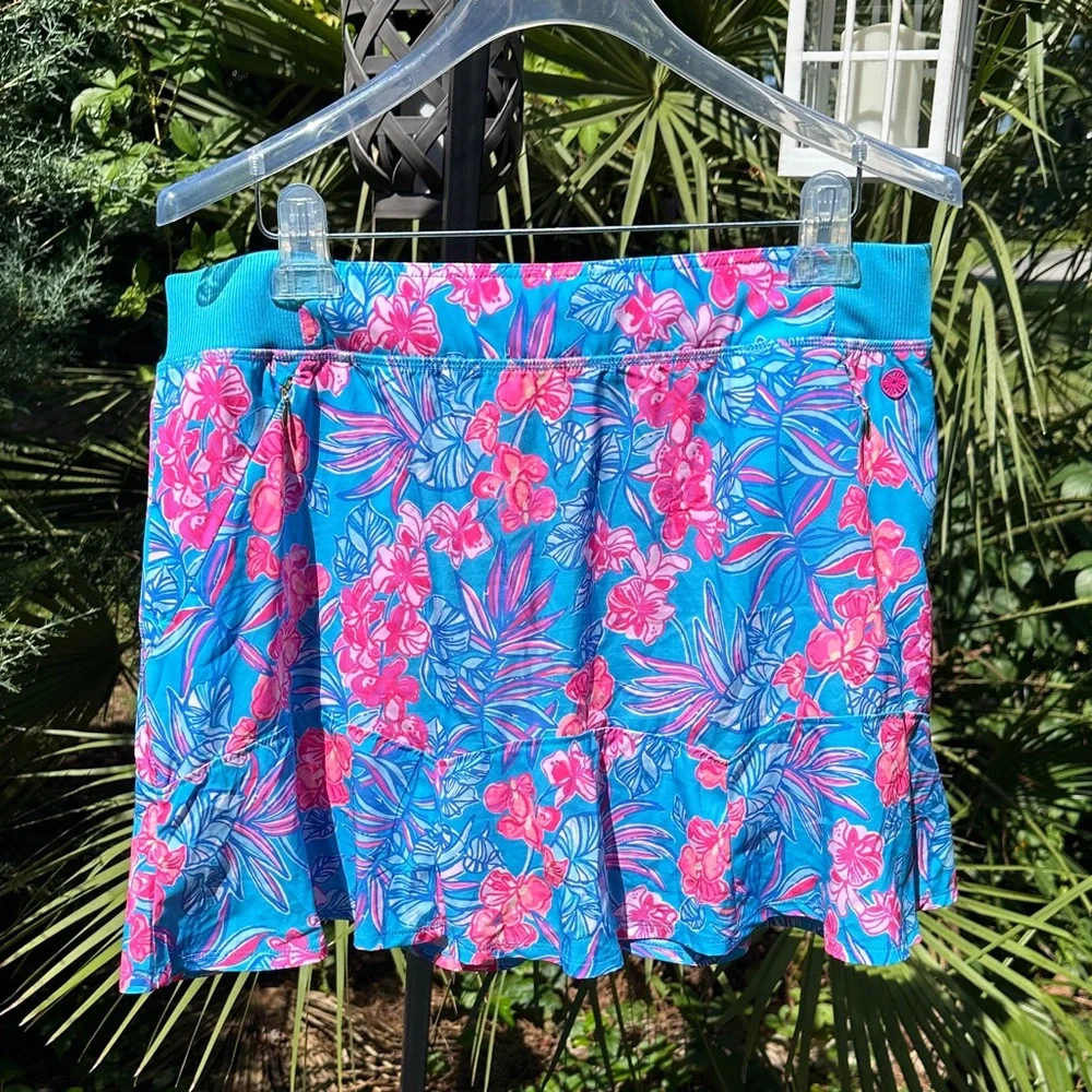 🦩🩷💙 NWT Lilly Pulitzer Luxletic Fara Skort
In Orchid Oasis Size XL - Picture 15 of 16